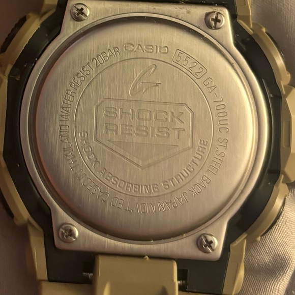 G-Shock Men's Analog-Digital Beige Resin Strap Watch 53mm - Picture 3 of 3